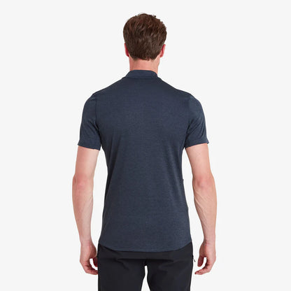 Montane Men's Dart Zip T-Shirt Bog Dog Running