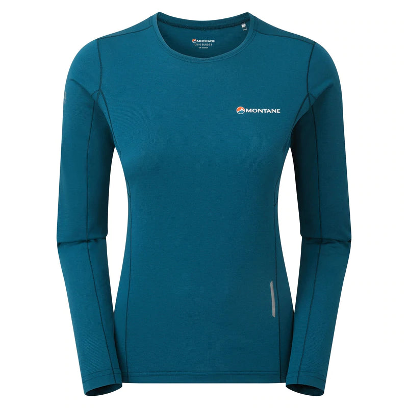 Montane Women's Blade Long Sleeve T-Shirt Bog Dog Running