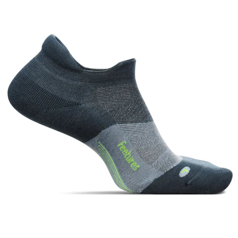 Feetures Unisex Merino 10 Cushion No Show Tab Sock Bog Dog Running