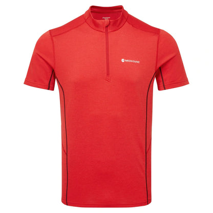 Montane Men's Dart Zip T-Shirt Bog Dog Running