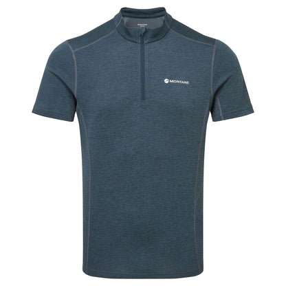 Montane Men's Dart Zip T-Shirt Bog Dog Running