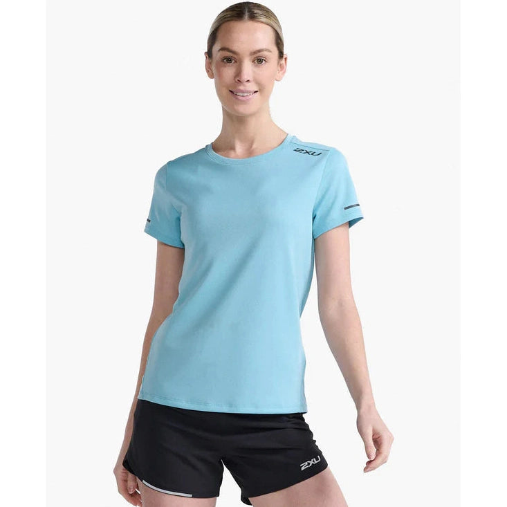 2XU Women's Aero T-Shirt Bog Dog Running