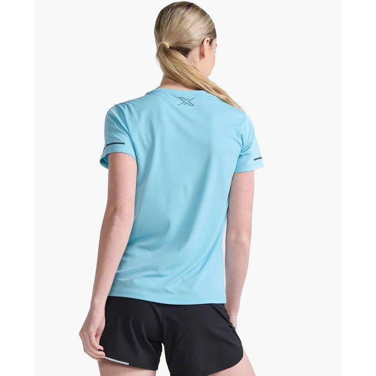 2XU Women's Aero T-Shirt Bog Dog Running