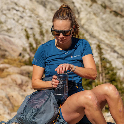 Montane Women's Blade Short Sleeve T-Shirt Bog Dog Running