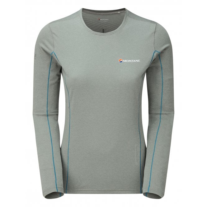 Montane Women's Blade Long Sleeve T-Shirt Bog Dog Running