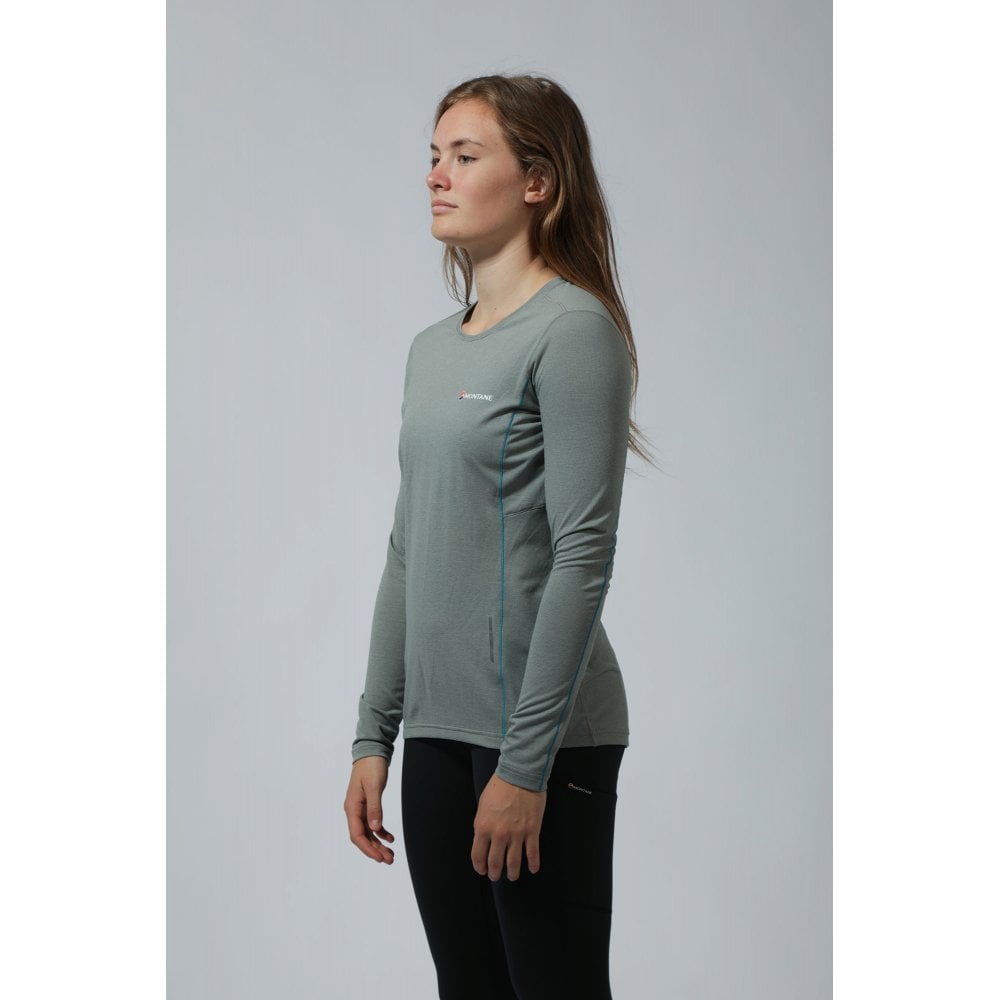 Montane Women's Blade Long Sleeve T-Shirt Bog Dog Running